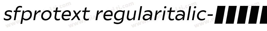 sfprotext regularitalic字体转换